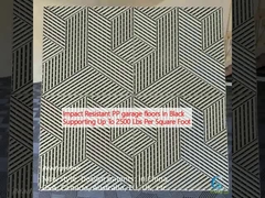 Planchers de garage en PP résistant aux chocs en noir supportant jusqu'à 2500 livres par pied carré