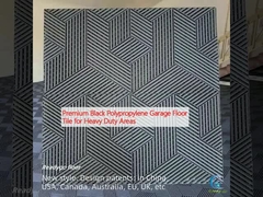 Carreaux de sol en polypropylène noir haut de gamme pour les zones lourdes