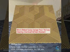 Carreaux de sol de garage époxy à nervures de 18 mm Facile à nettoyer Résistant aux produits chimiques / huile / taches