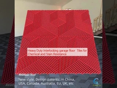 Carreaux de plancher de garage à charpente pour résistance aux produits chimiques et aux taches