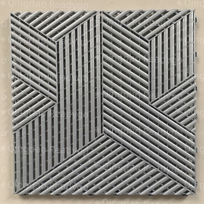 Fabrique rigide couleur entrelacement PP carreaux de sol de garage cubique en plastique Plancher de garage