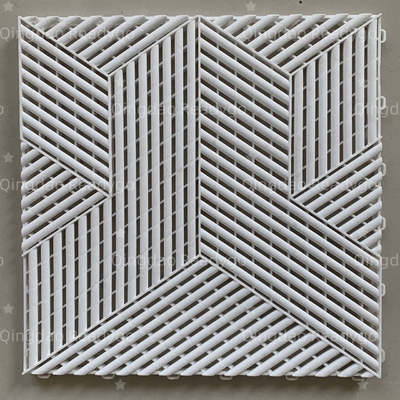 Des échantillons gratuits de nouvelles carreaux de sol de garage 3D cubes brevetés pour entreposage