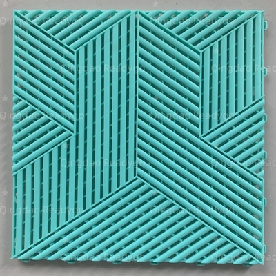 25PCS Carreaux de sol de garage en plastique rainurés en vinyle entrelacés