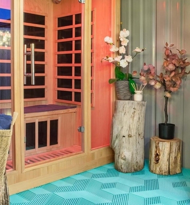Polypropylène résistant aux produits chimiques 3D plancher de garage cubique 15,75 x 15,75 x 0,7 pouces