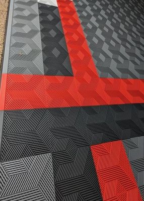 Carreaux de sol de garage à motif 3D 620 g par carreaux pour un nettoyage rapide