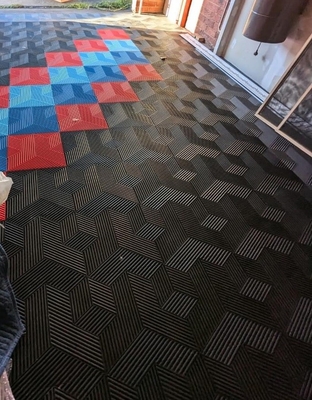 Carreaux de sol de garage en plastique en PP 3D imperméables à l'eau