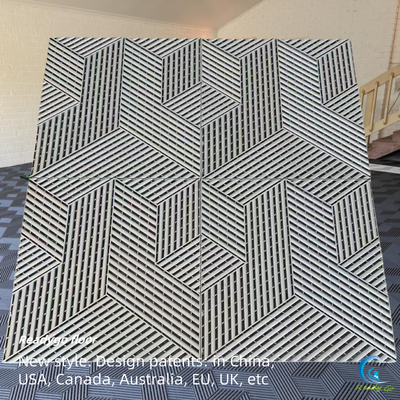 Carreaux de sol de garage résistant aux produits chimiques Carreaux de tapis de garage gris