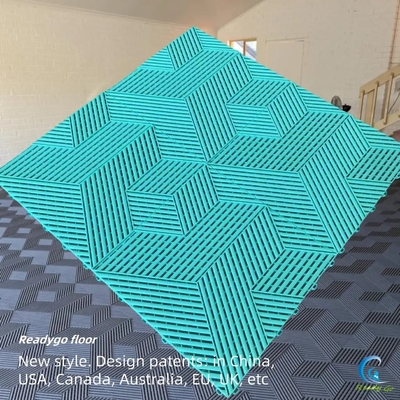 Couleurs des carreaux de sol de garage de polypropylène résistant aux chocs