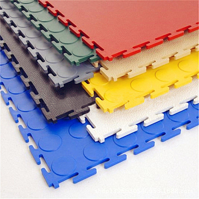 Carreaux de garage colorés de 6,5 mm Carreaux de sol en PVC pour garage